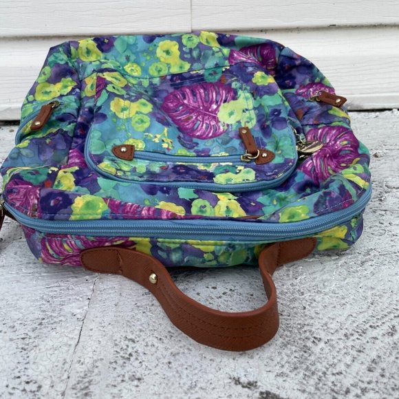 Mimosa Women Backpack Multi color Floral Print Mini Bag Read descr - Picture 3 of 12